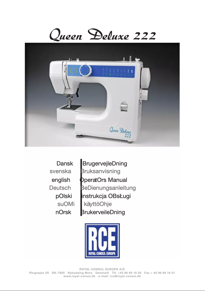 Página 1 del manual Manual de usuario RCE Queen Deluxe 222