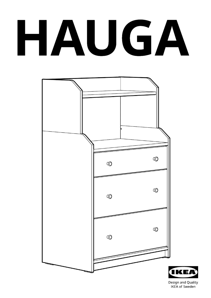 Page 1 de la notice Manuel utilisateur Ikea HAUGA 204.569.04
