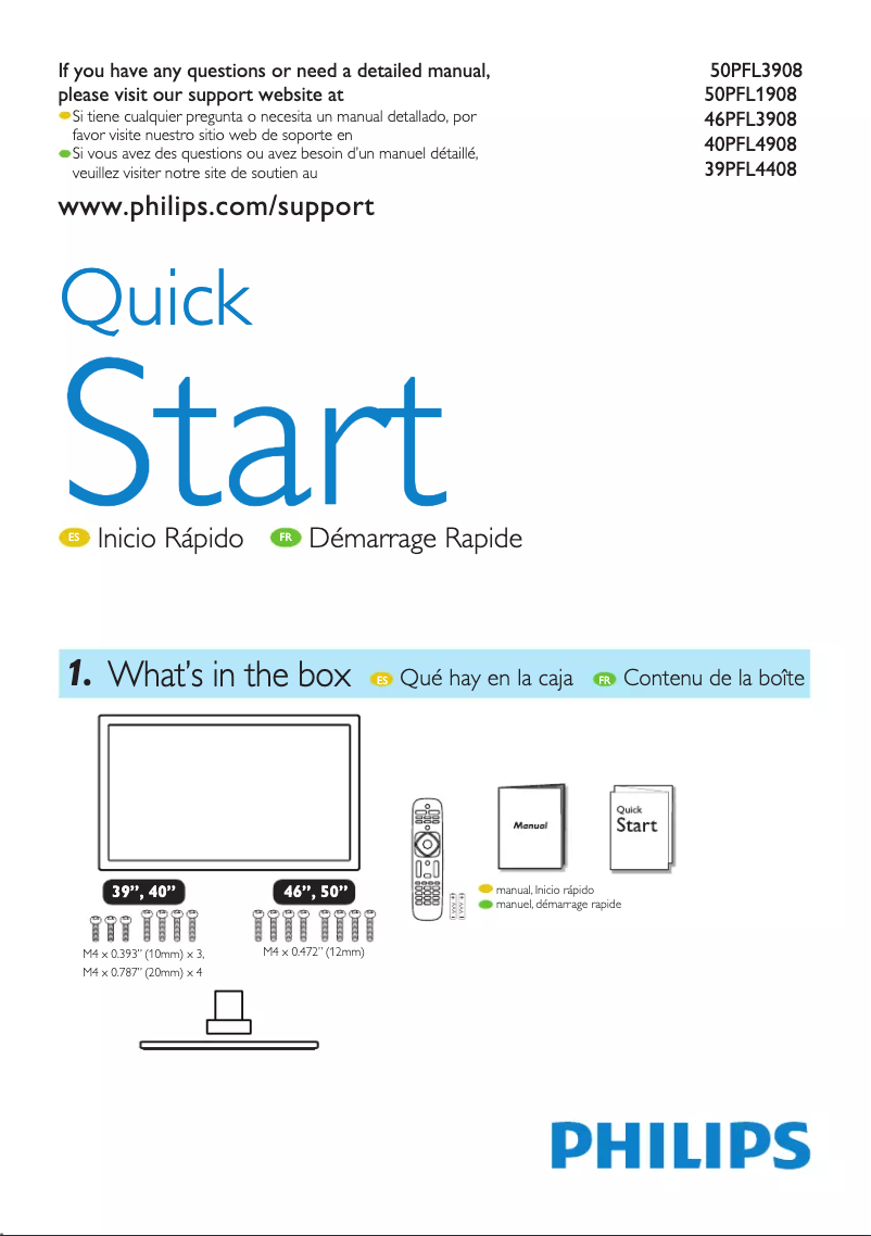 Image de la première page du manuel de l'appareil 46PFL3908