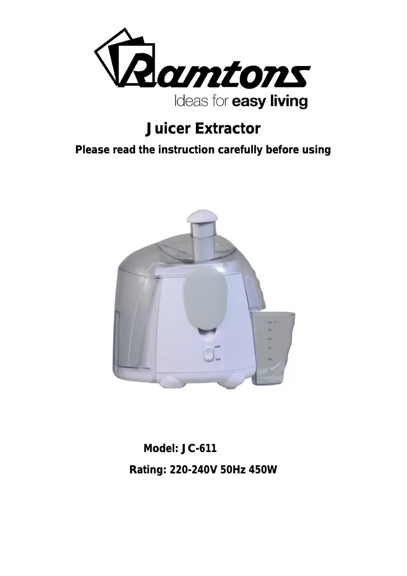 Página 1 del manual Manual de usuario Ramtons RM/219