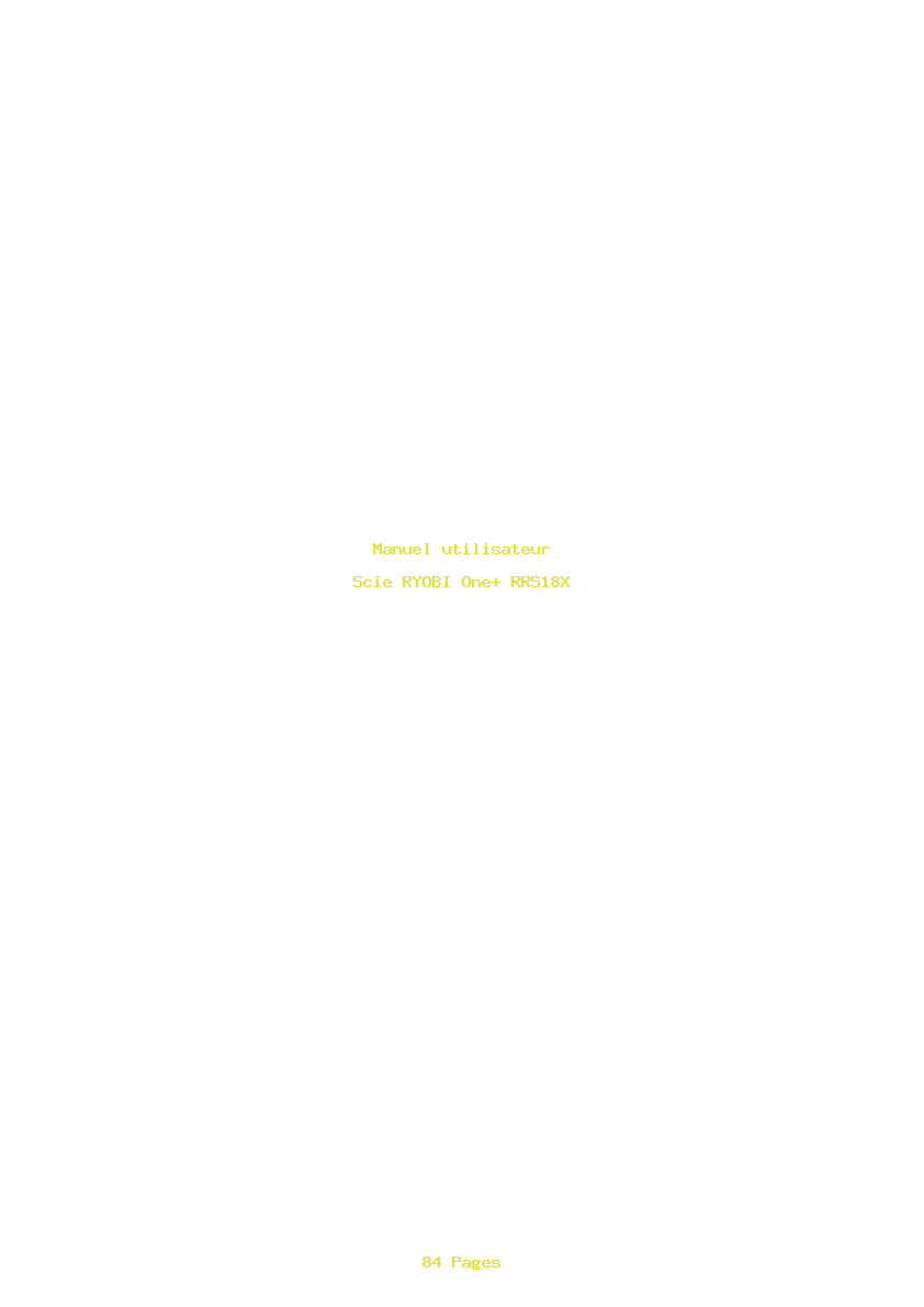 Page 1 de la notice Manuel utilisateur RYOBI One+ RRS18X