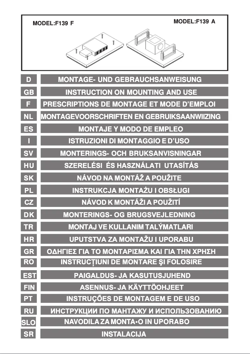 Page 1 de la notice Manuel utilisateur Airforce F139 F