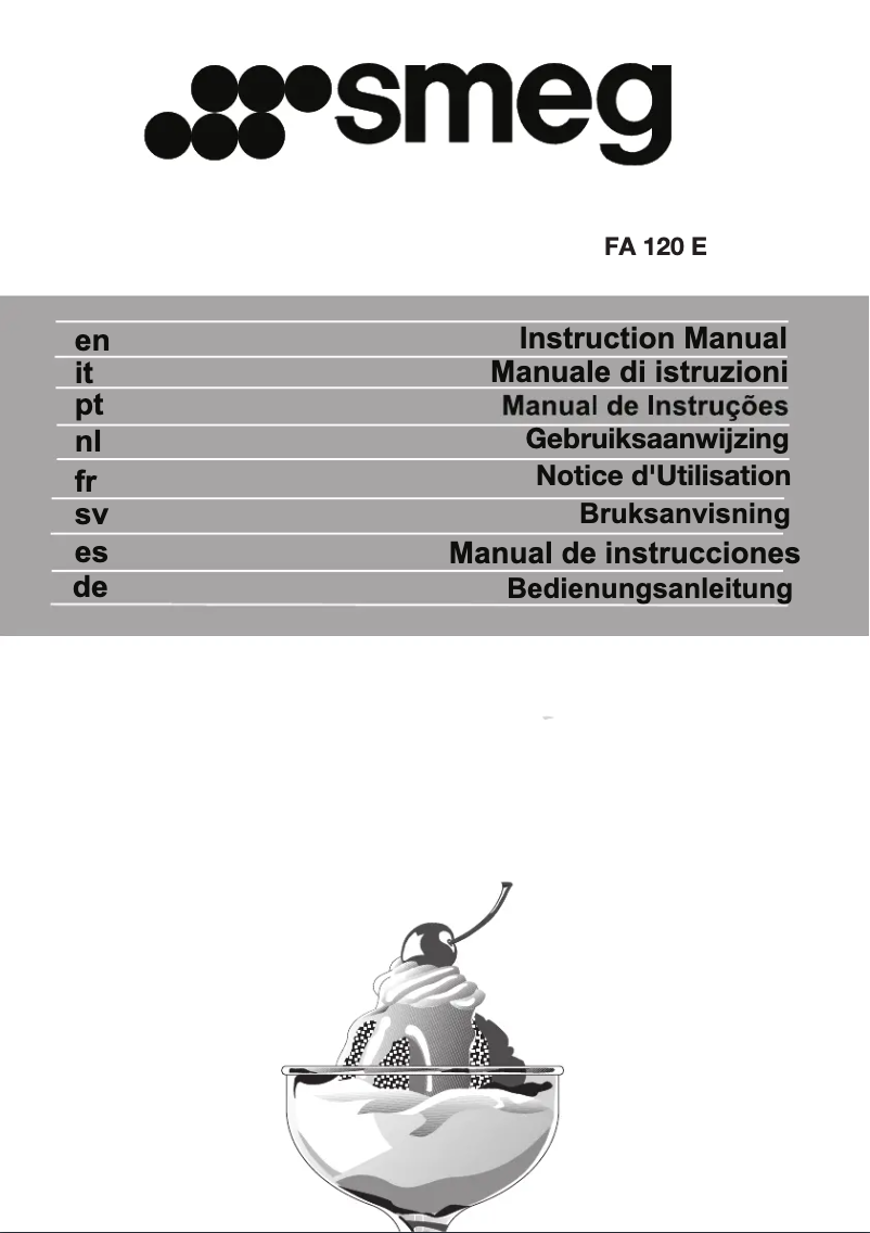 Page 1 de la notice Brochure Smeg FA120E