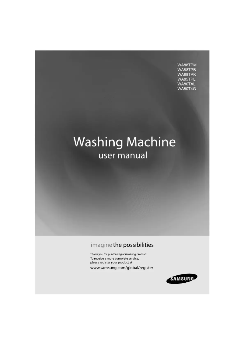 Página 1 del manual Manual de usuario Samsung WA80TALEC