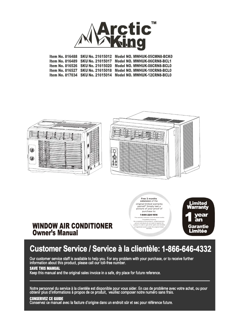 Página 1 del manual Manual de usuario Midea MWHUK-12CRN8-BCL0