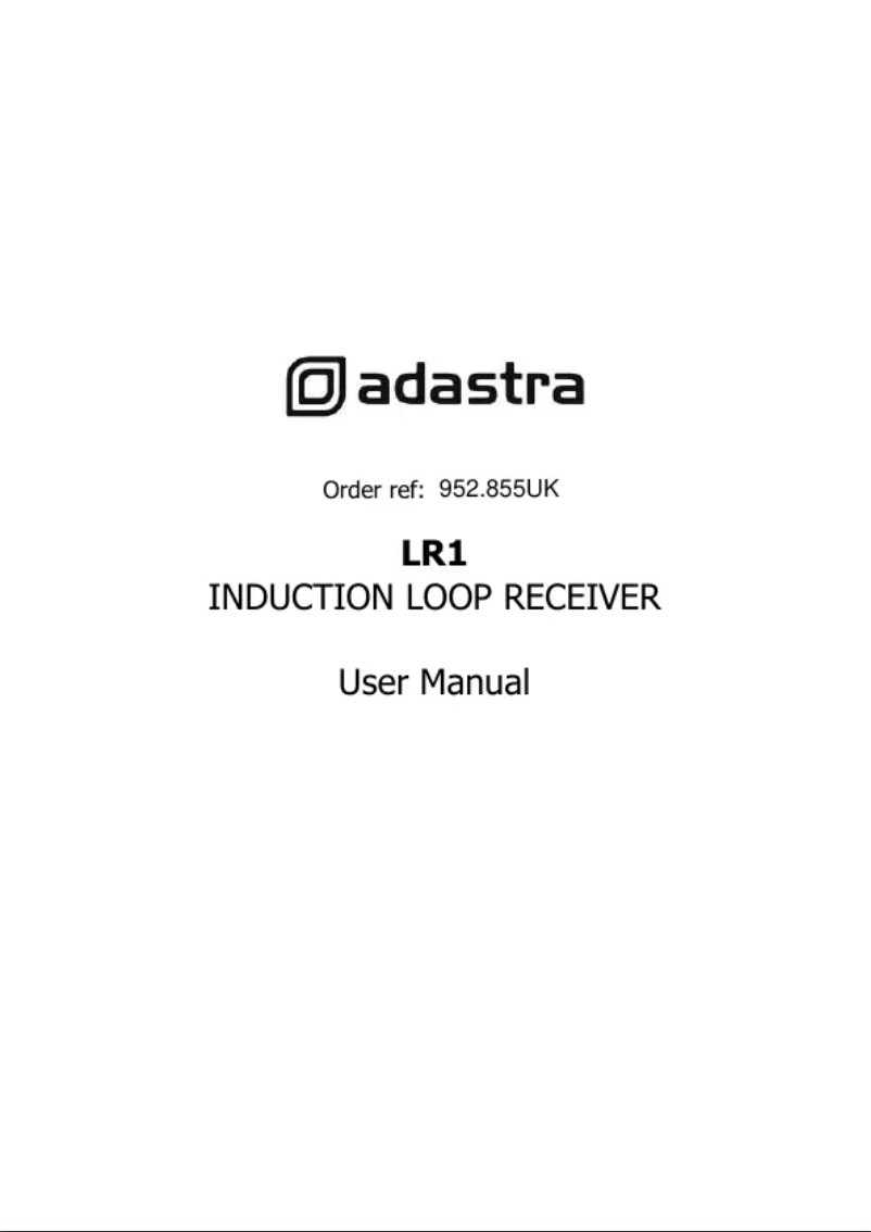 Página 1 del manual Manual de usuario Adastra LR2