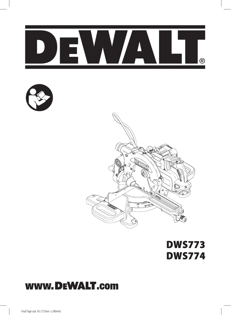 Page 1 de la notice Manuel utilisateur DeWalt DWS773