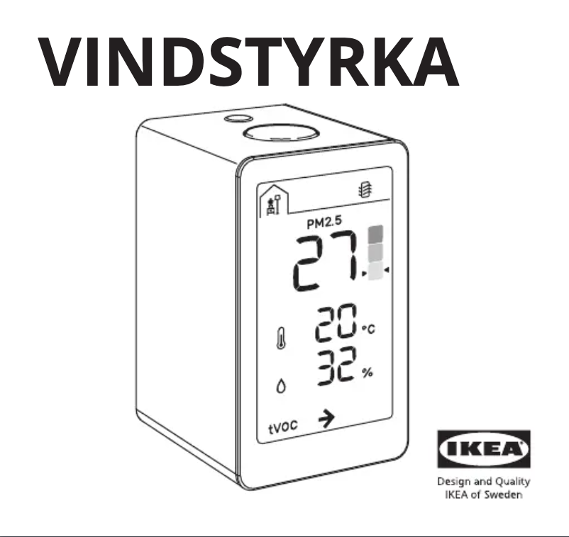 Page 1 de la notice Manuel utilisateur Ikea VINDSTYRKA 404.982.34