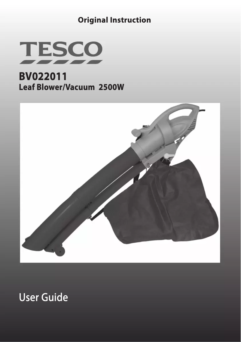 Página 1 del manual Manual de usuario Tesco BV022011