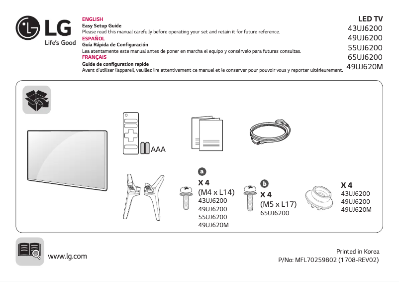 Page 1 of the manual User Manual LG 55UJ6200