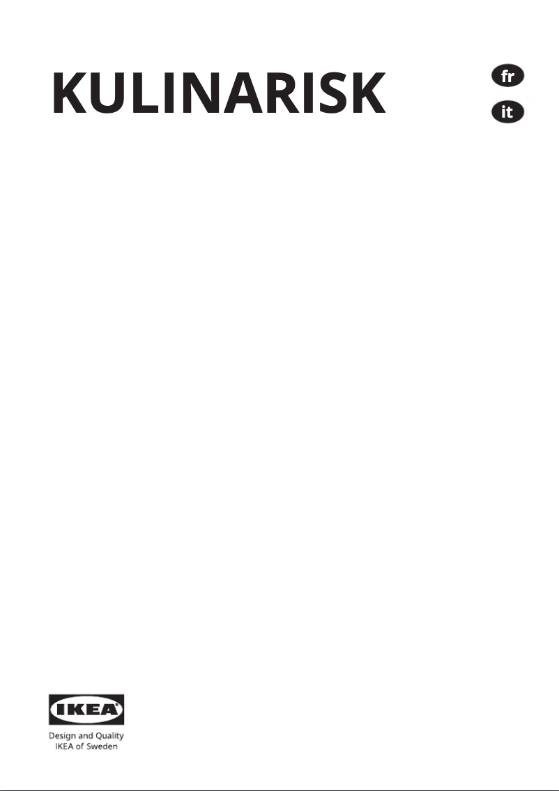 Image de la première page du manuel de l'appareil KULINARISK 704.168.21