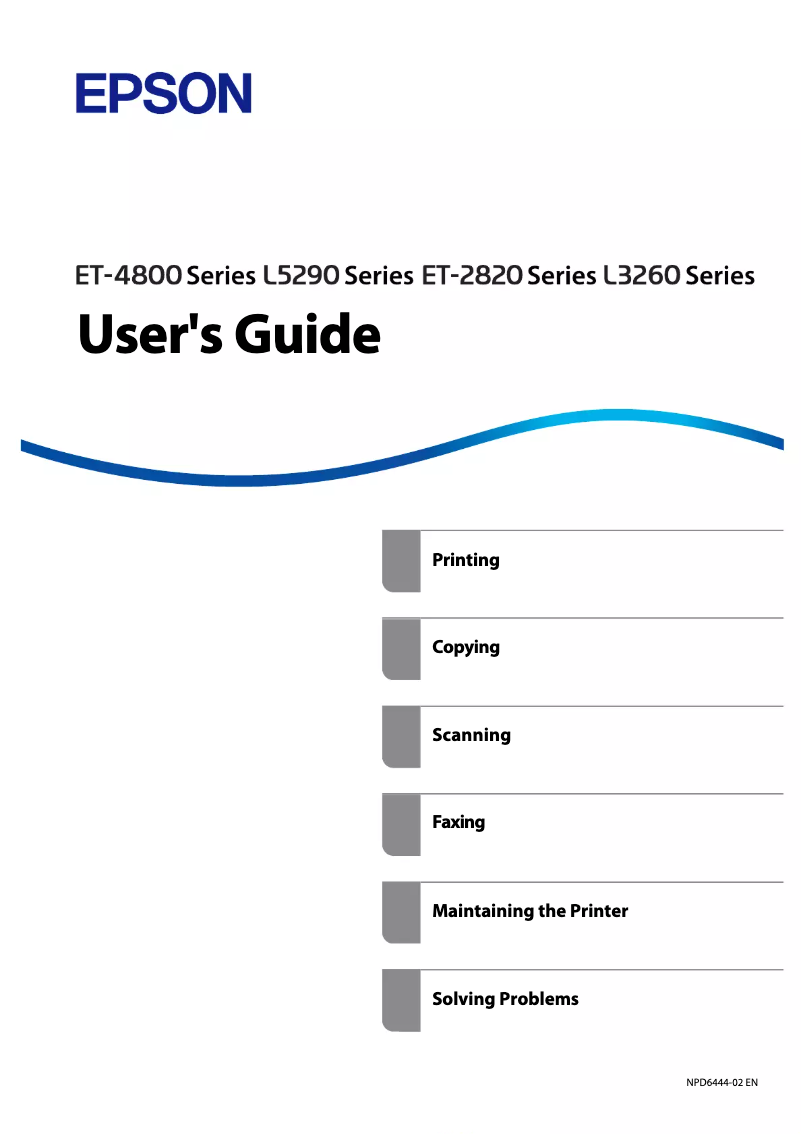 Página 1 del manual Manual de usuario Epson EcoTank L3269