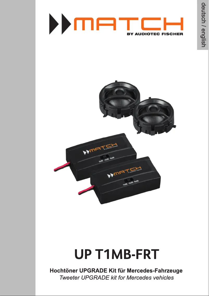 Page 1 de la notice Manuel utilisateur Match UP T1MB-FRT