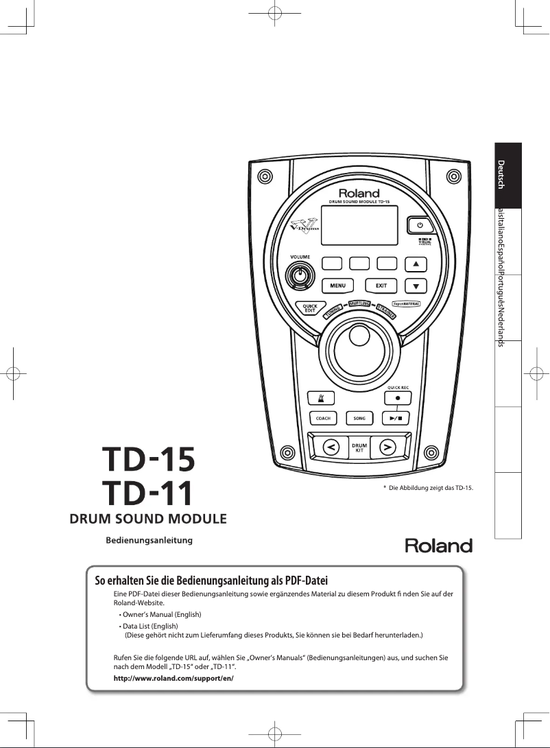 Page 1 de la notice Manuel utilisateur Roland TD-11