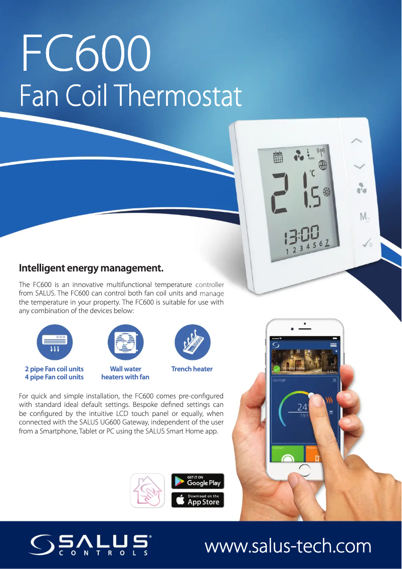 Página 1 del manual Ficha técnica Salus FC600