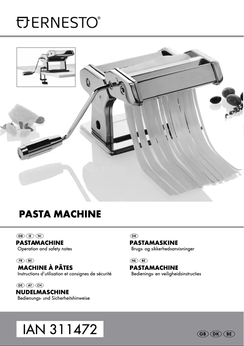 Page 1 de la notice Manuel utilisateur Ernesto HG00385