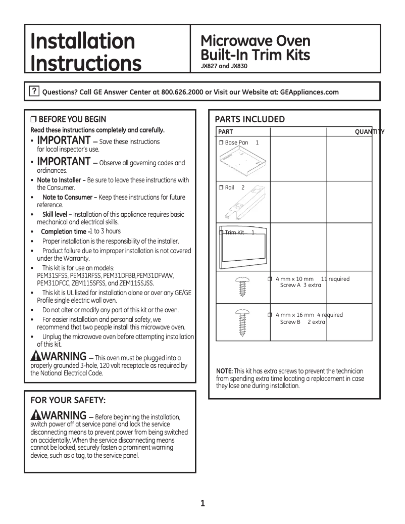 Image de la première page du manuel de l'appareil JX827DMBB