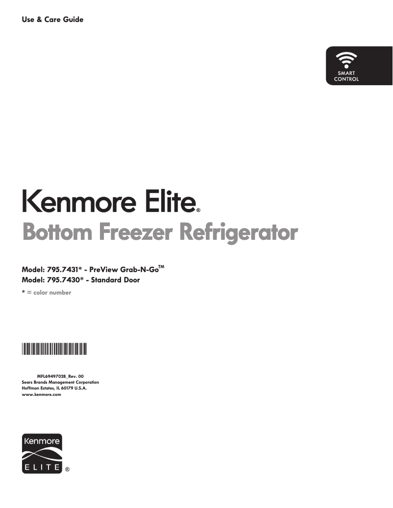 Page 1 de la notice Manuel utilisateur Kenmore 74302