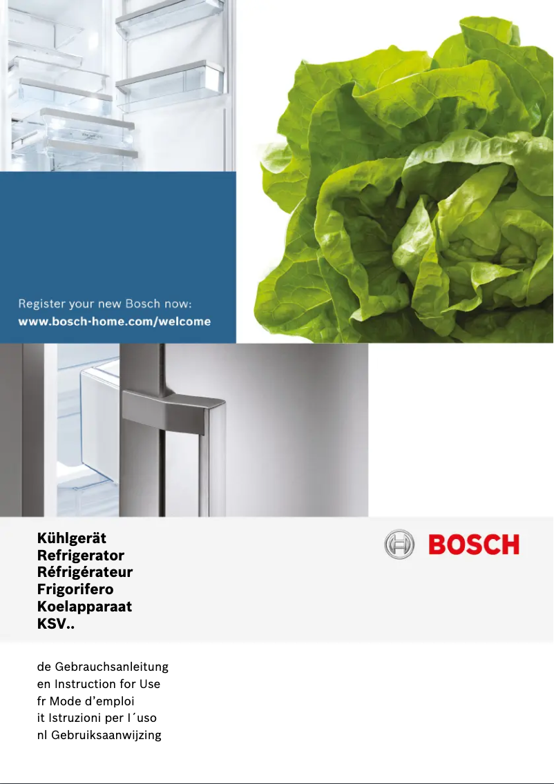 Page 1 of the manual User Manual Bosch KSV33VW30G