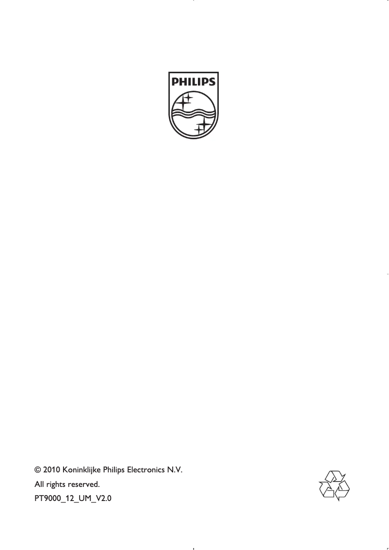 Página 1 del manual Manual de usuario Philips PT9000