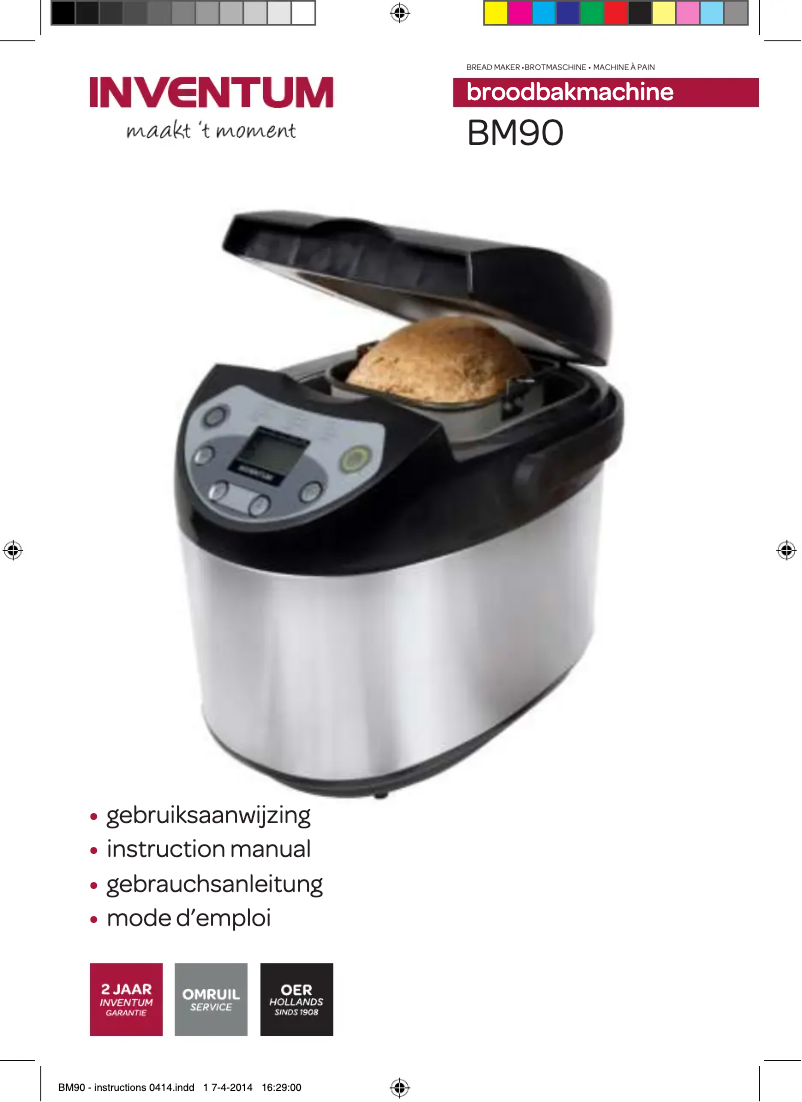 Page 1 de la notice Manuel utilisateur Inventum BM90