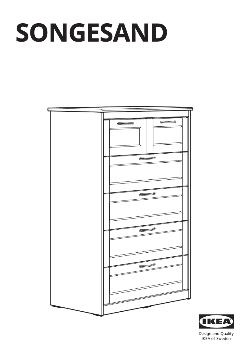 Page 1 de la notice Manuel utilisateur Ikea SONGESAND 203.667.86