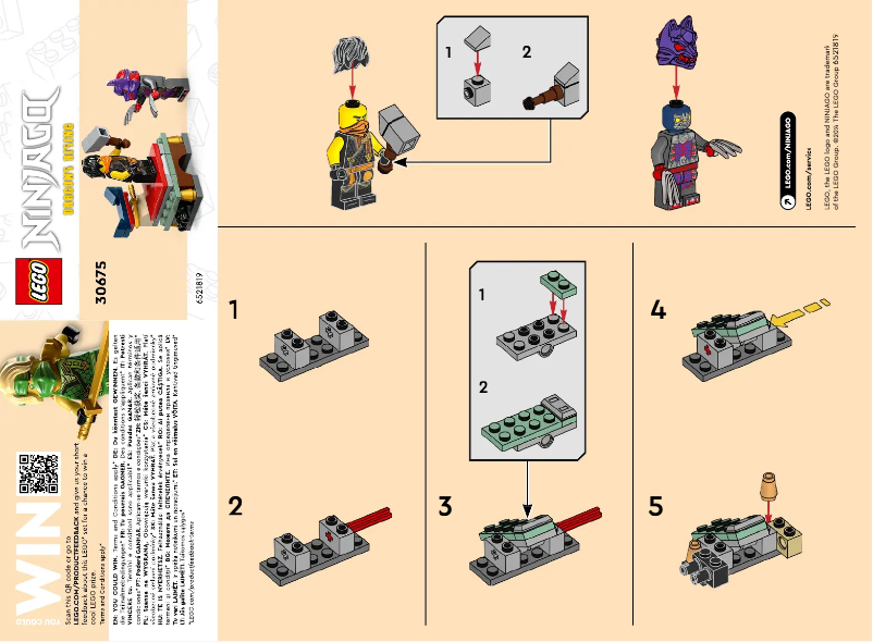 Page 1 de la notice Manuel utilisateur Lego NINJAGO 30675
