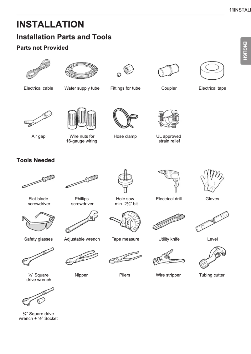 Page 1 of the manual Instructions / Assembly LG LDT7808SS
