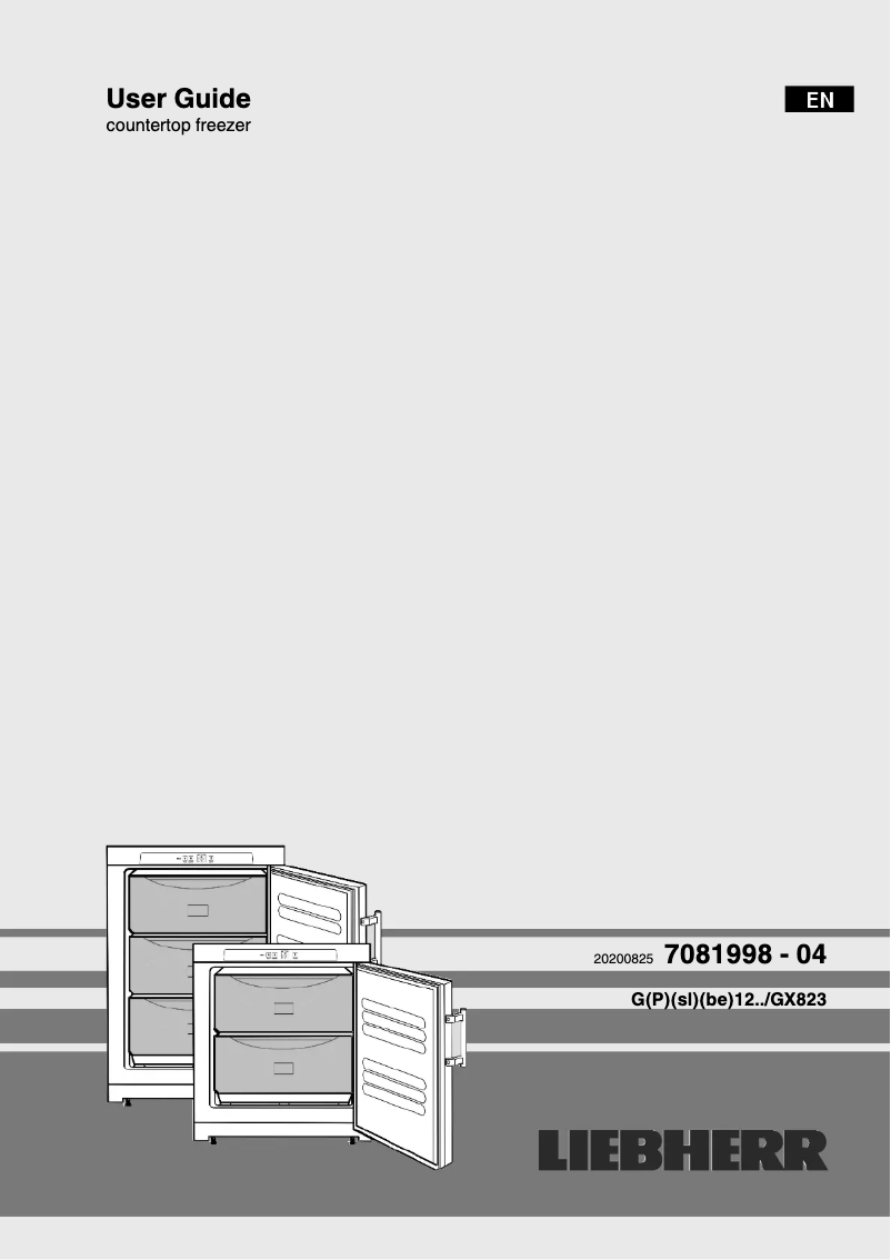 Page 1 de la notice Manuel utilisateur Liebherr G 1213