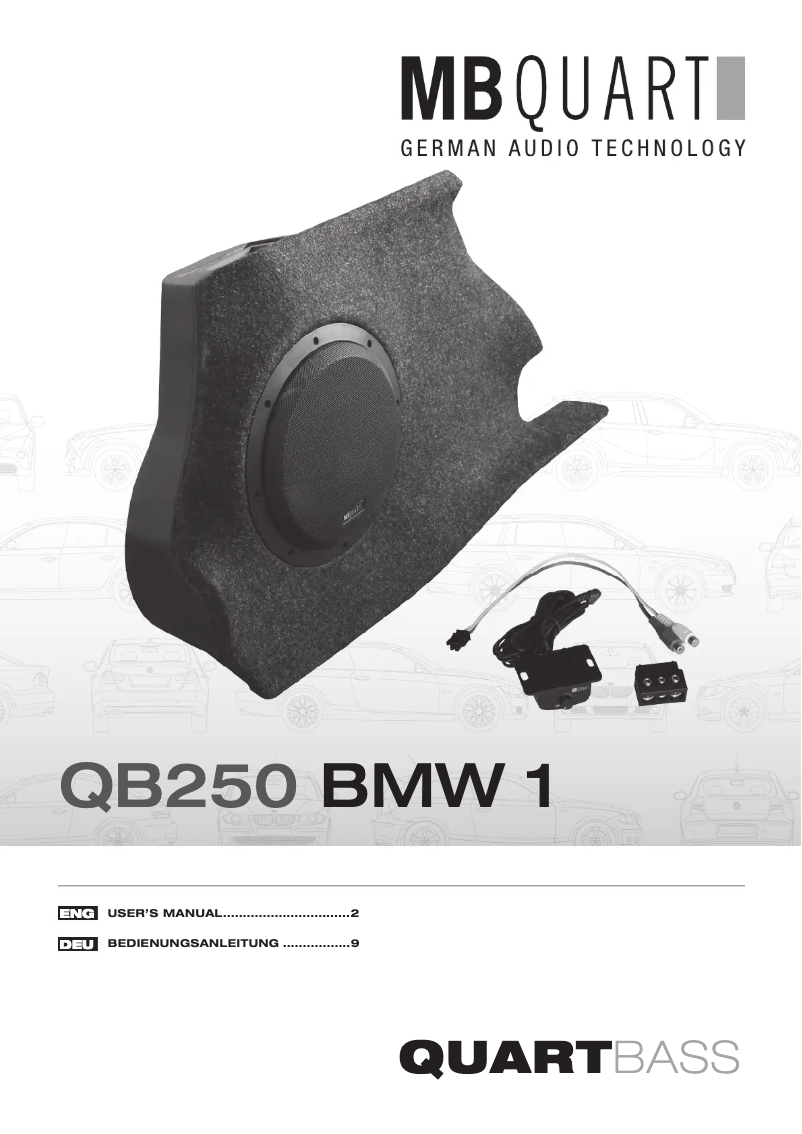 Page 1 de la notice Manuel utilisateur MB Quart QB250 BMW1