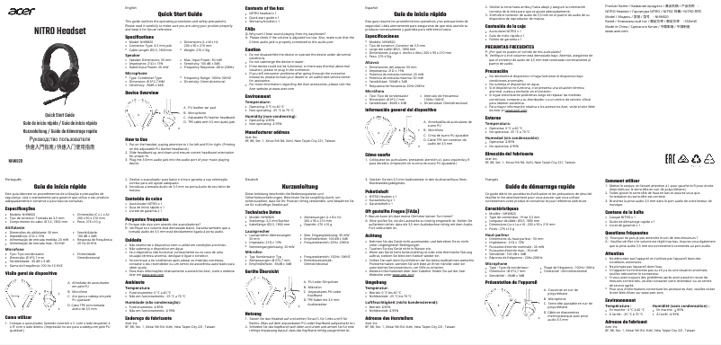 Page 1 de la notice Manuel utilisateur Acer Nitro NHW820