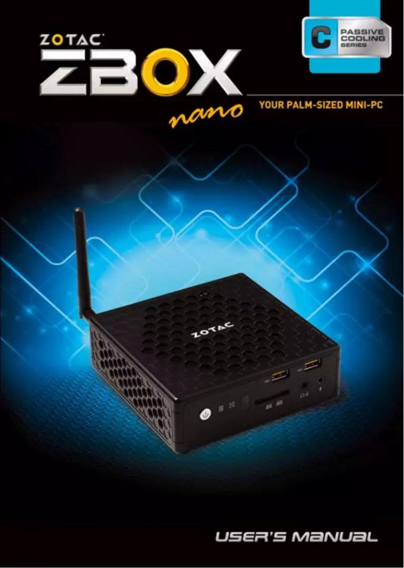 Page 1 de la notice Manuel utilisateur Zotac ZBOX CI520 nano Plus