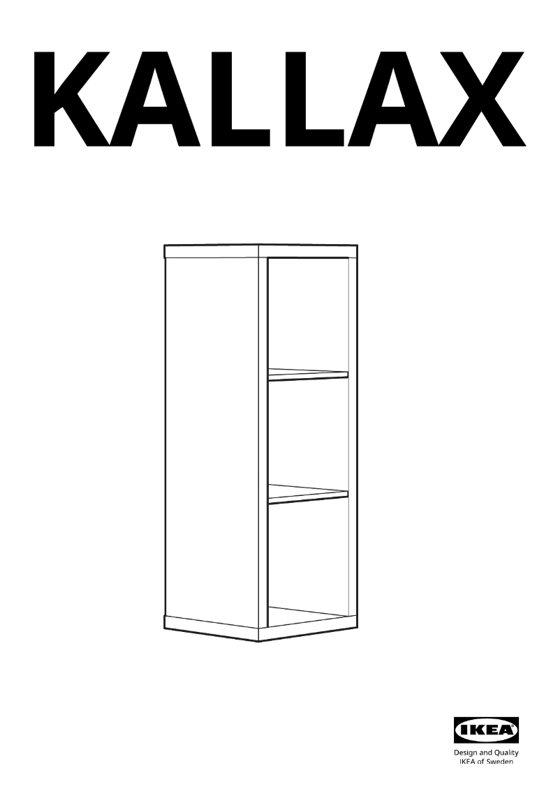 Page 1 de la notice Manuel utilisateur Ikea KALLAX 003.928.47