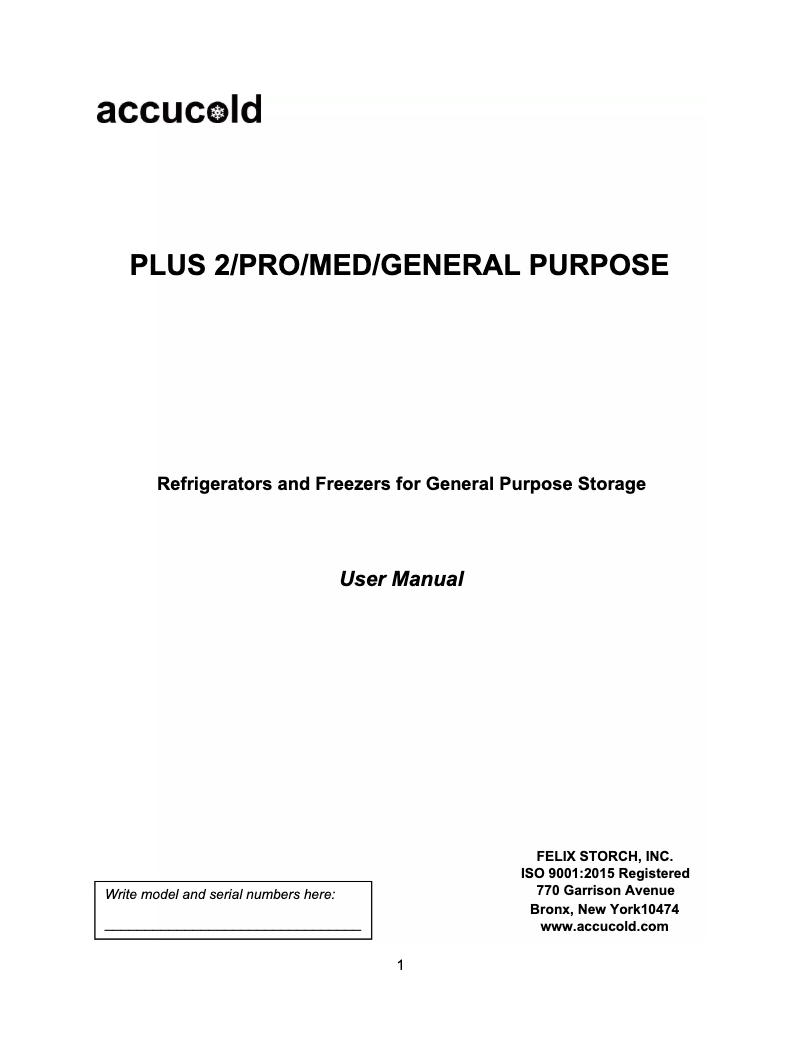 Page 1 de la notice Guide d'installation Summit Accucold FS24LMED