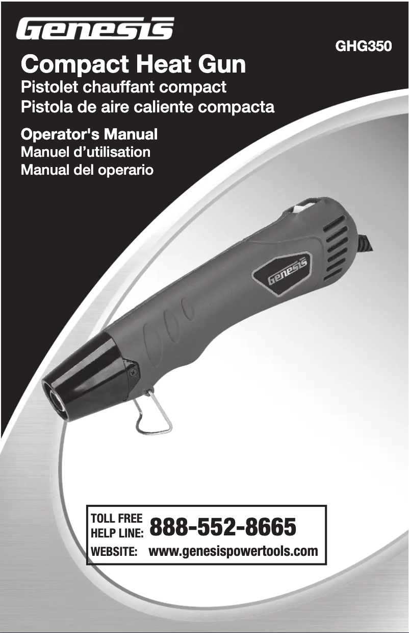 Page 1 de la notice Manuel utilisateur Genesis GHG350