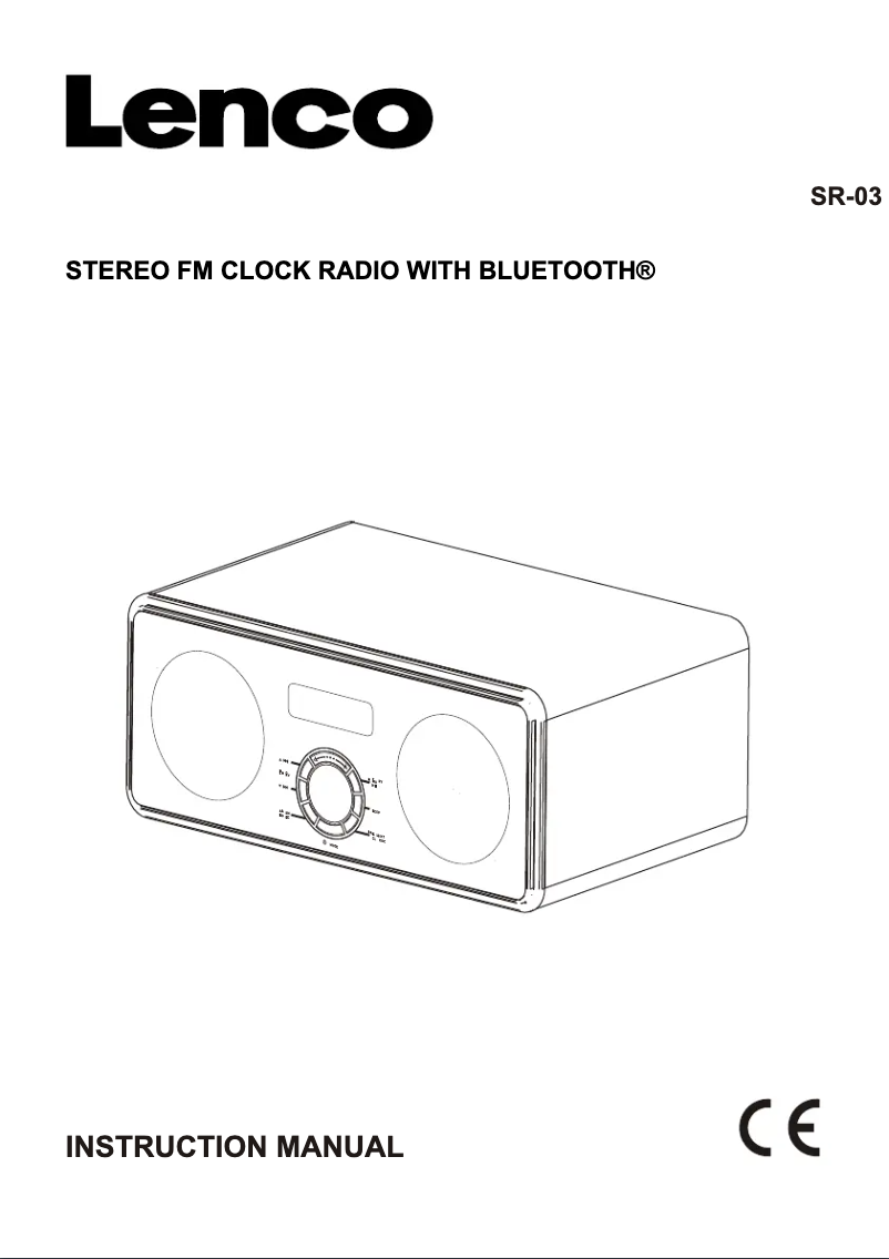 Page 1 de la notice Manuel utilisateur Lenco SR-03 BT