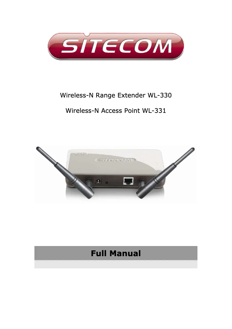 Page 1 of the manual User Manual Sitecom WL-330