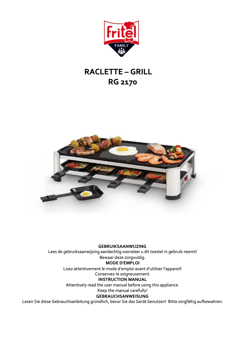 Page 1 de la notice Manuel utilisateur Fritel RG 2170