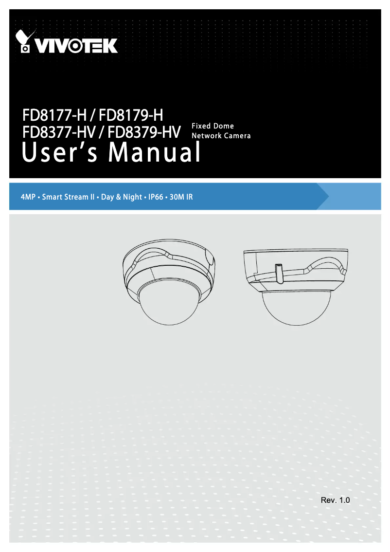 Página 1 del manual Manual de usuario Vivotek FD8177-H