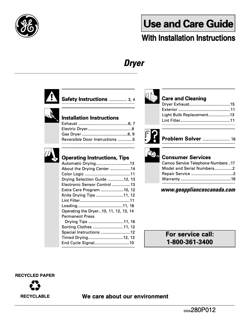 Page 1 of the manual User Manual GE UPSR405GDWW