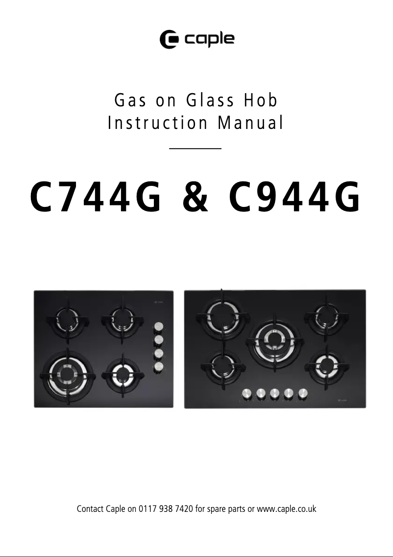 Page 1 of the manual User Manual Caple C744G