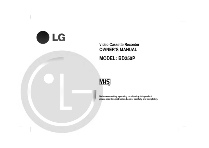 Page 1 de la notice Manuel utilisateur LG ABD250P