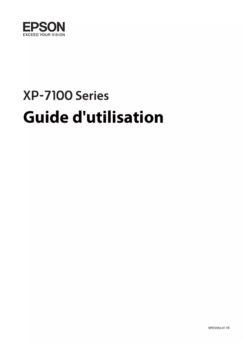 Página 1 del manual Manual de usuario Epson Expression Premium XP-7100