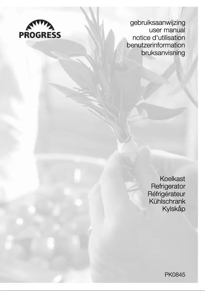 Page 1 de la notice Manuel utilisateur Progress PK0845