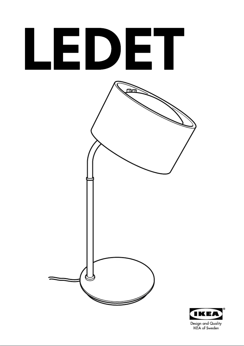 Page 1 de la notice Manuel utilisateur Ikea LEDET (Desk)
