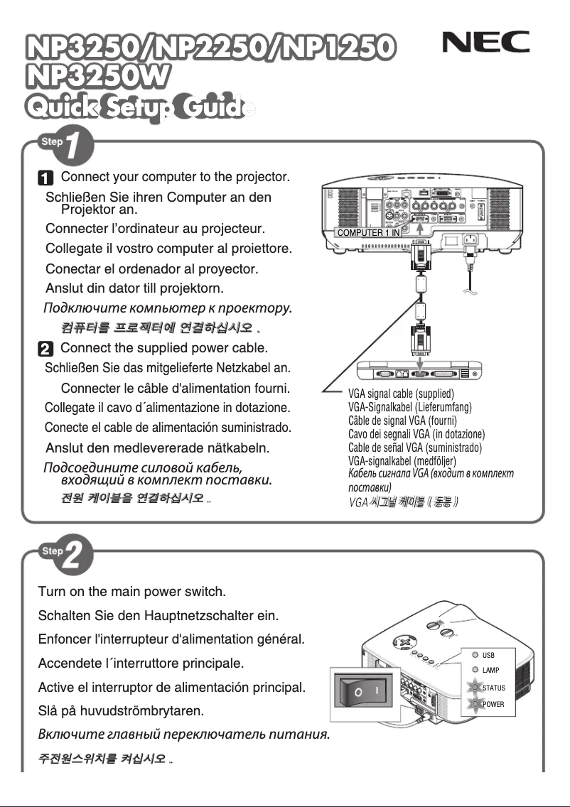 Page 1 de la notice Manuel utilisateur NEC NP3250W