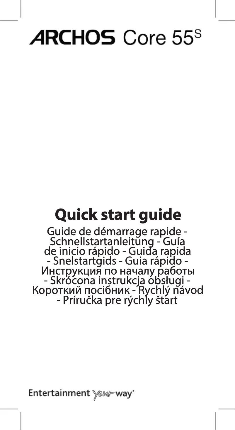 Page 1 de la notice Manuel utilisateur Archos Core 55S