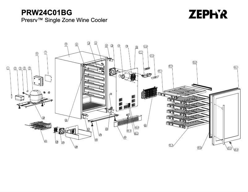 Page 1 de la notice Schéma de câblage Zephyr PRW24C01BG