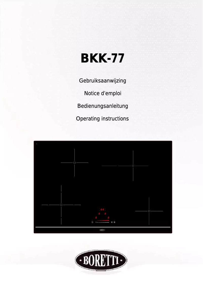 Page 1 de la notice Manuel utilisateur Boretti BKK-77