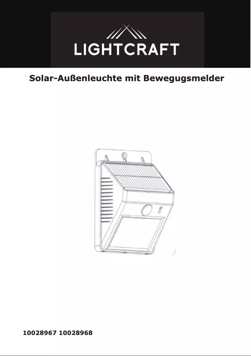 Página 1 del manual Manual de usuario Lightcraft Solarlux